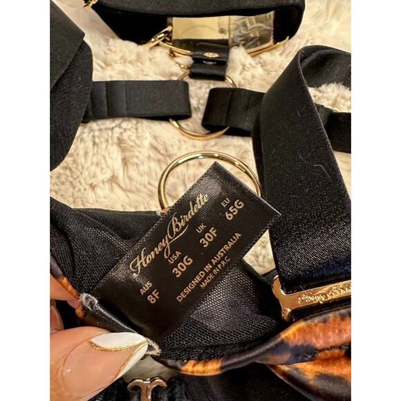 RARE🔥 Honey Birdette CHASTITY🐆🖤 Jaguar Bra 30G - Picture 5 of 5